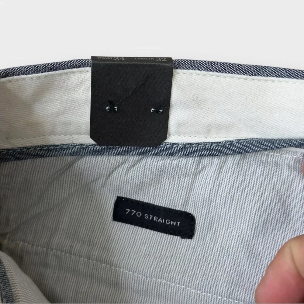 NEW J. Crew 770 Straight Stretch Chino Pants Grey Mens Size 34 x 32 WX0339 City